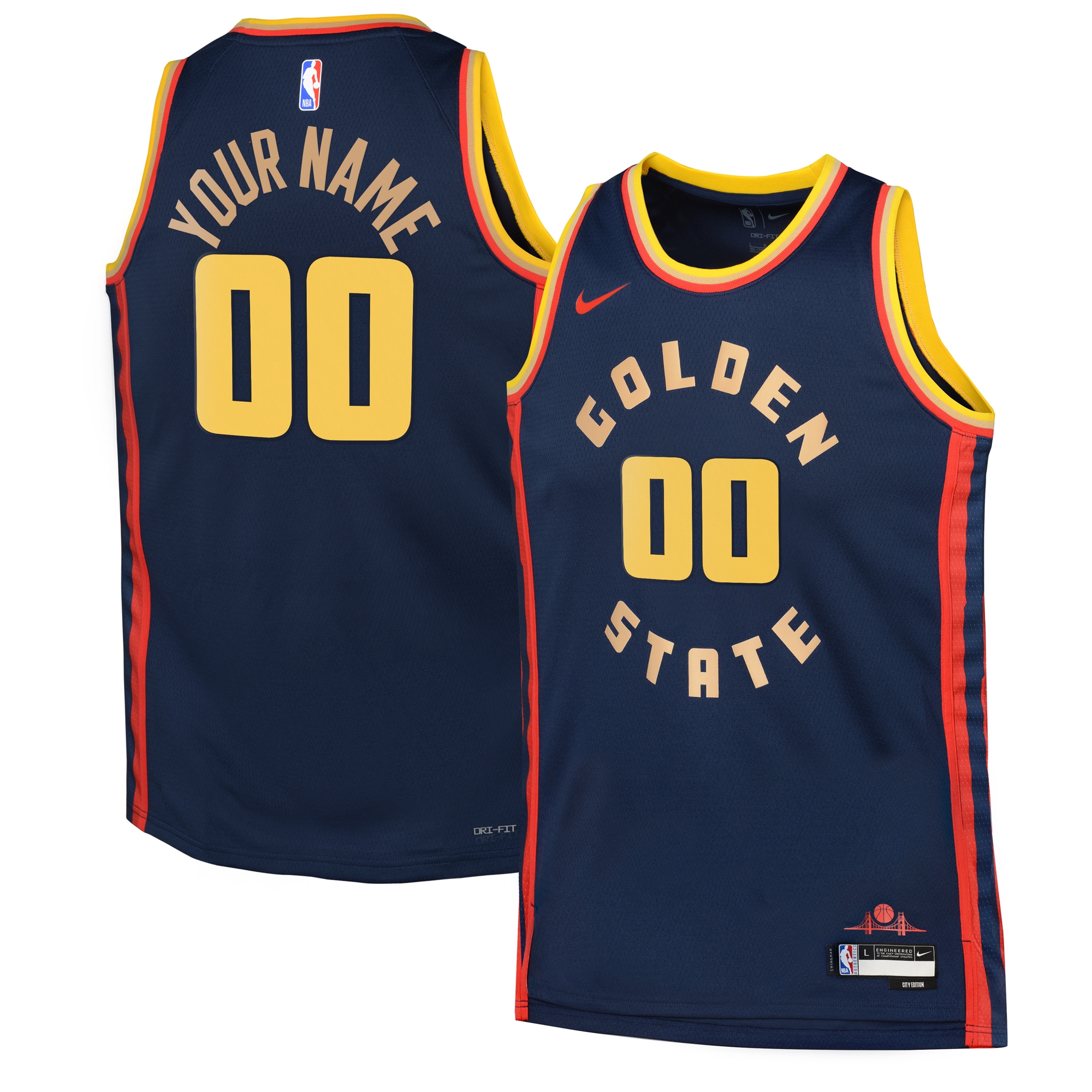 Golden State Warriors City Edition Swingman 2024 Custom NBA Jersey Youth