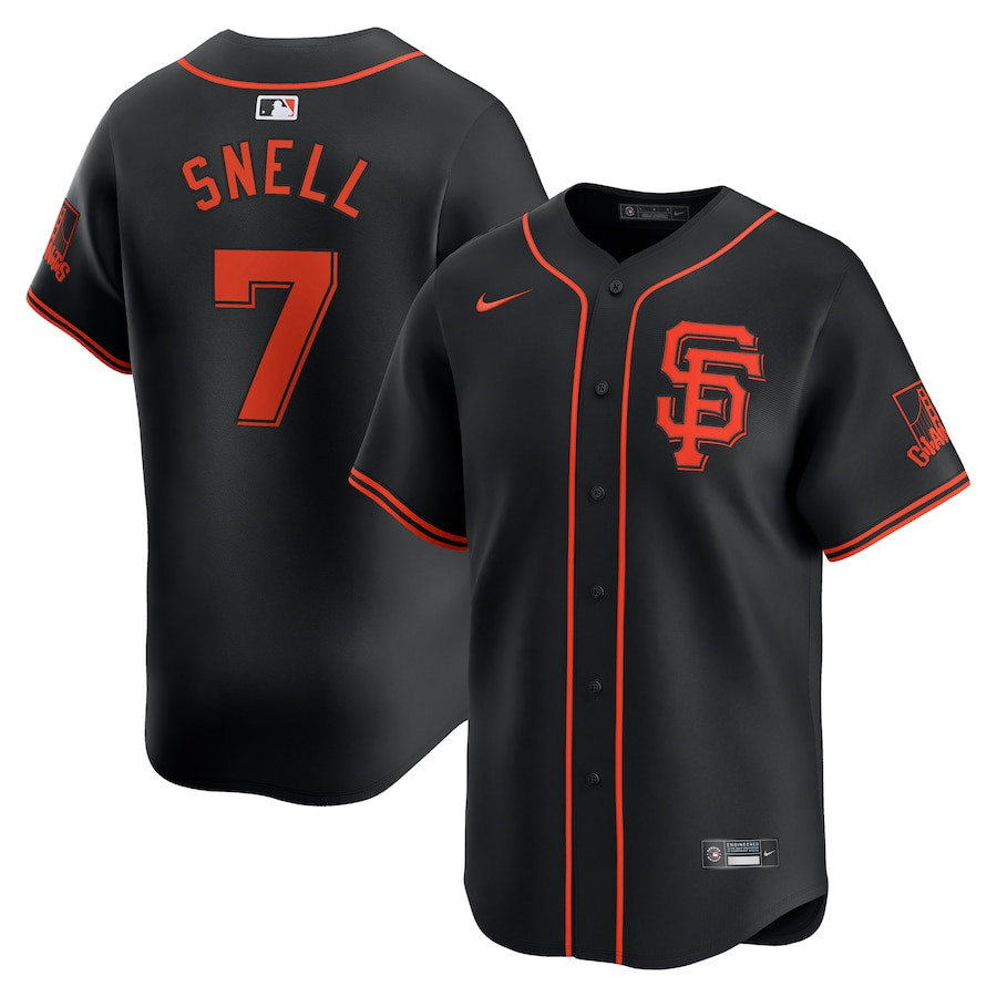 Blake Snell 7 San Francisco Giants Alternate Limited Black MLB Jersey Men's