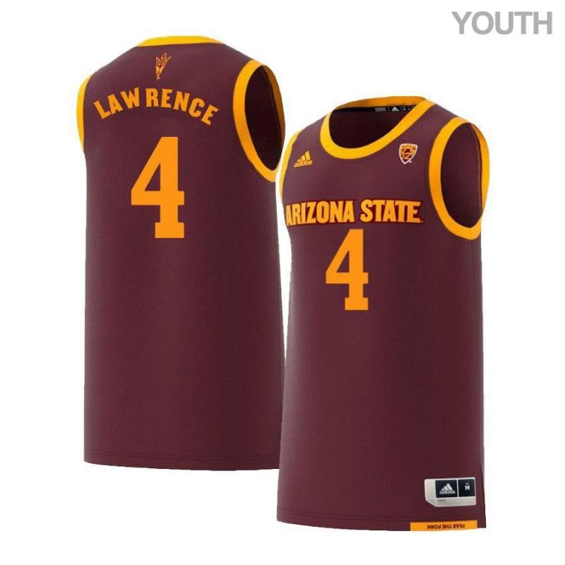 4 Kimani Lawrence Maroon Retro Arizona State Sun Devils NCAA Jersey Youth