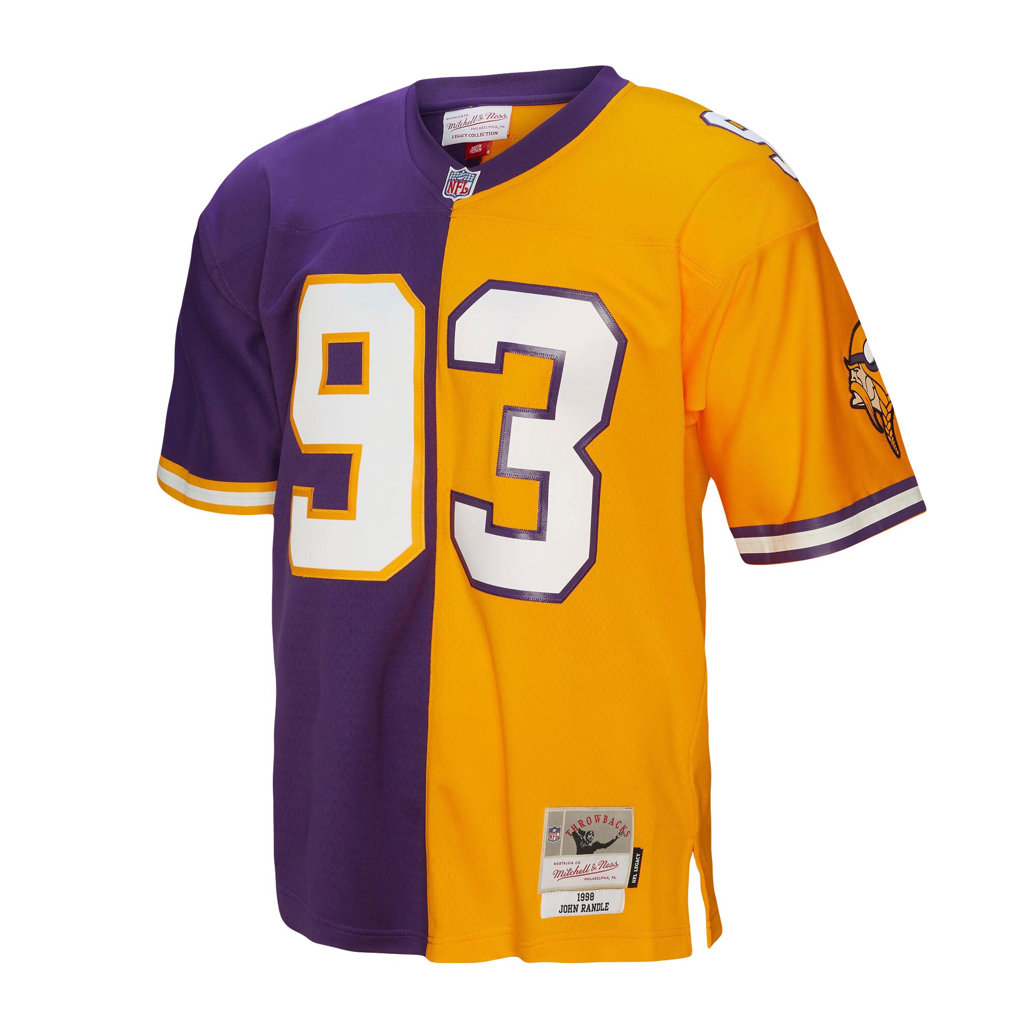 Minnesota Vikings John Randle Mitchell Ness Purple/Gold 1998 Split Legacy NFL Jersey Men's