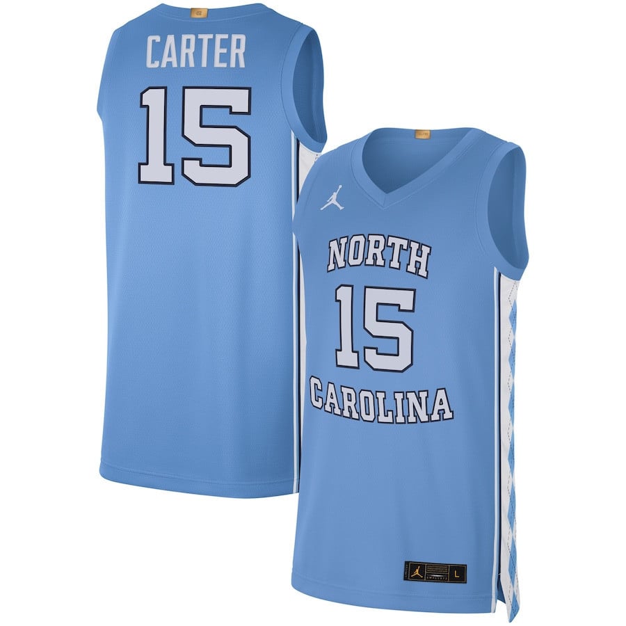 Vince Carter 15 North Carolina Tar Heels Carolina Blue NCAA Jersey Men's