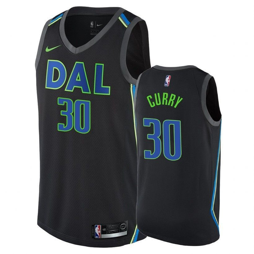 Dallas Mavericks Seth Curry 30 City Black NBA Jersey Men's