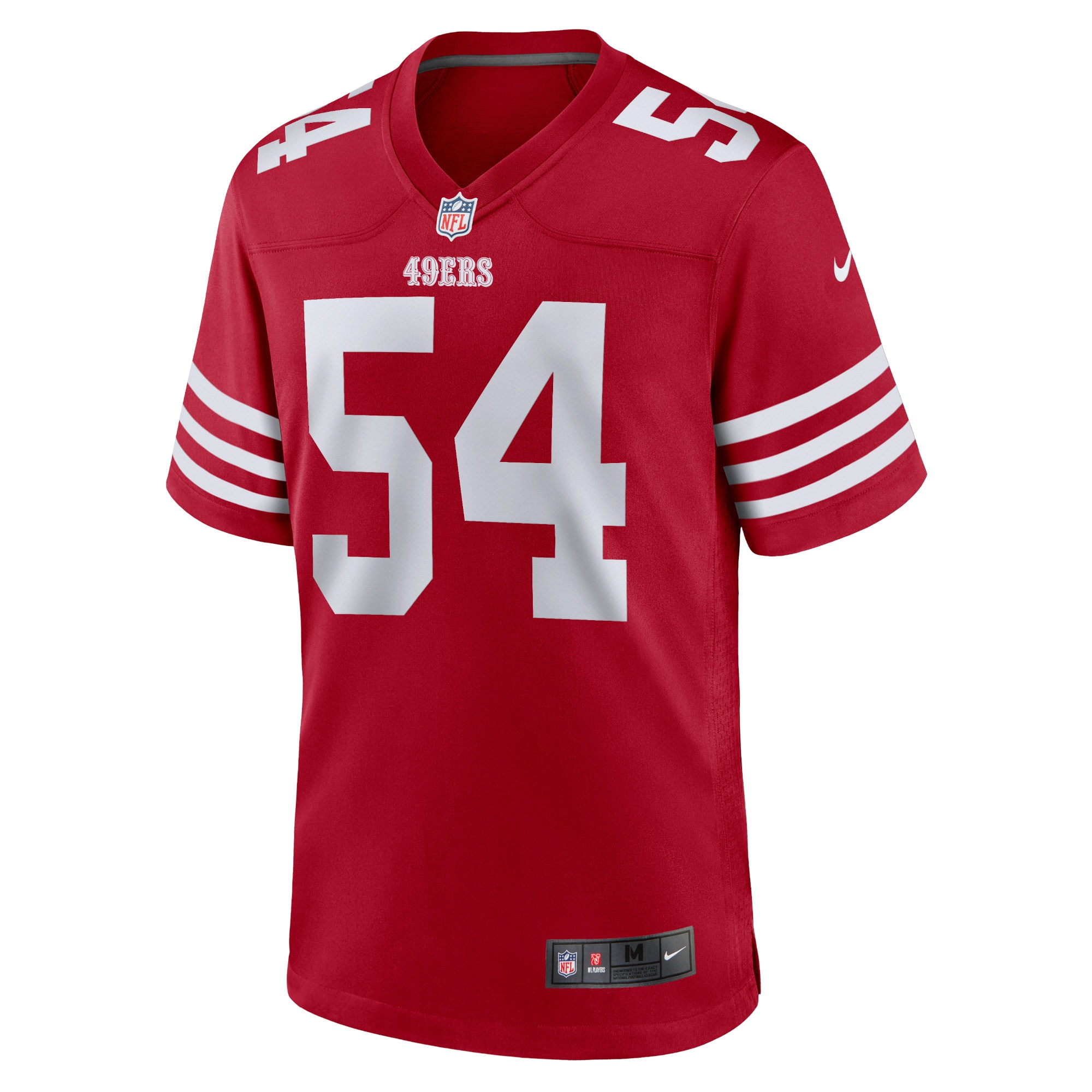 San Francisco 49ers Fred Warner Scarlet Player Game NFL Jersey Men's