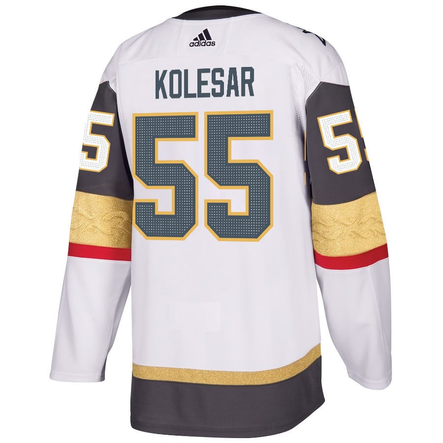 Keegan Kolesar 55 Vegas Golden Knights Stanley Cup 2023 Champions Patch Away Breakaway White NHL Jersey Men's
