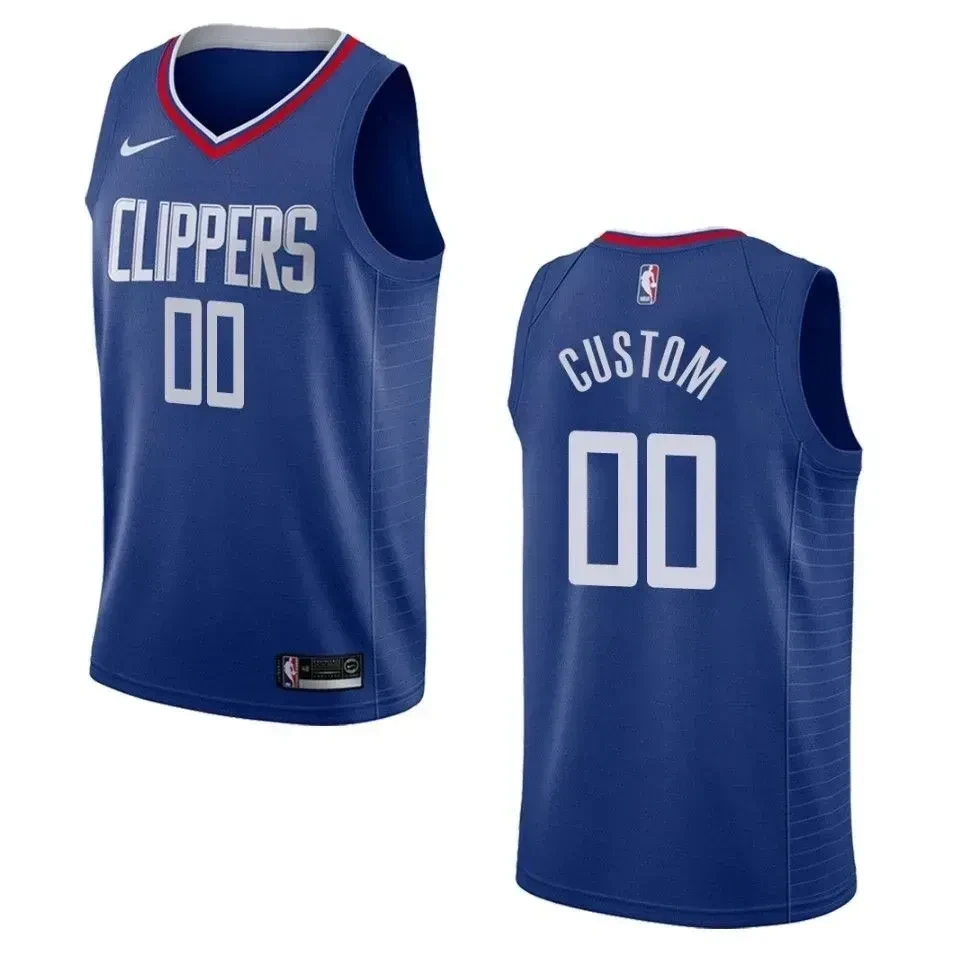 Los Angeles Clippers 00 Custom Icon Swingman Blue NBA Jersey Men's