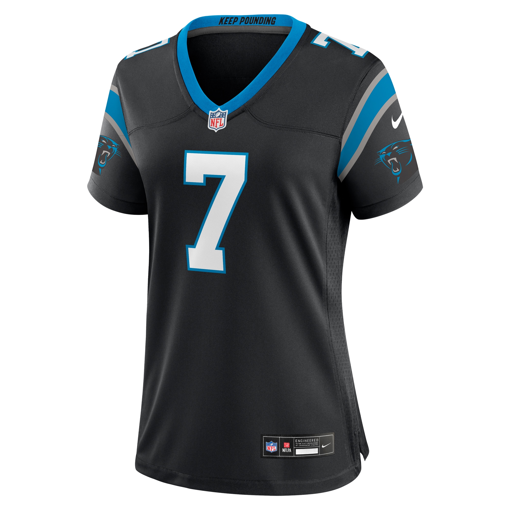 Carolina Panthers Jadeveon Clowney Black Game NFL Jersey Women's