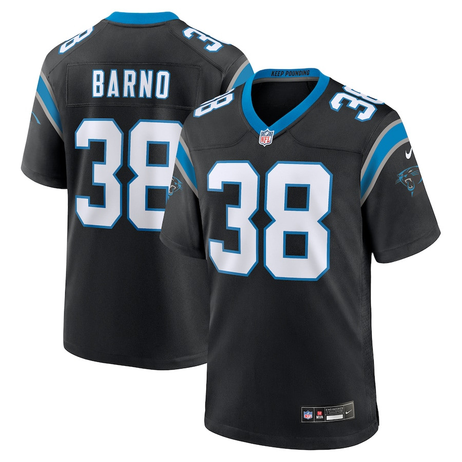 Amar? Barno 38 Carolina Panthers Game Black NFL Jersey Men's