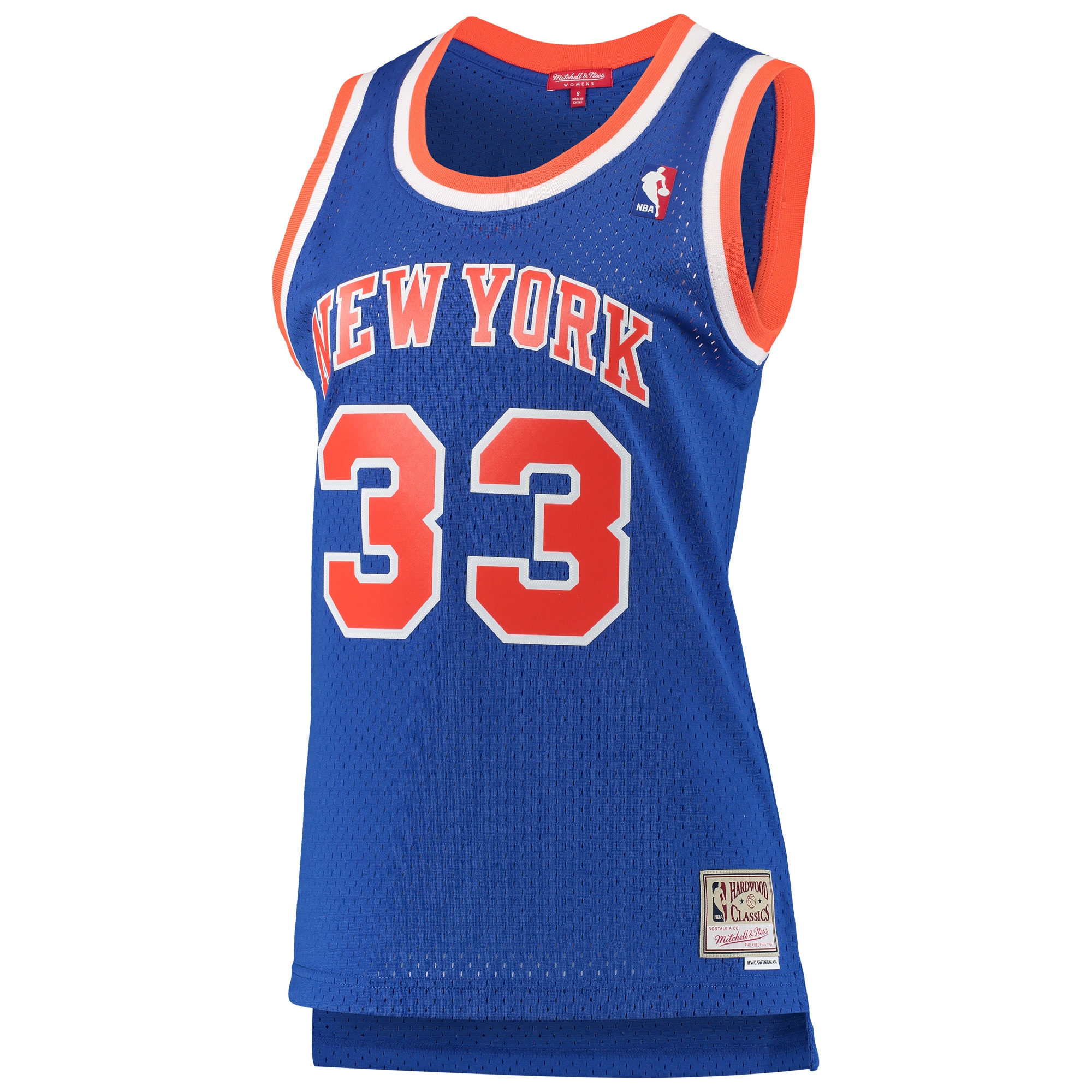 Mitchell Ness Patrick Ewing Blue New York Knicks 1991-92 Hardwood Classics Swingman NBA Jersey Women's