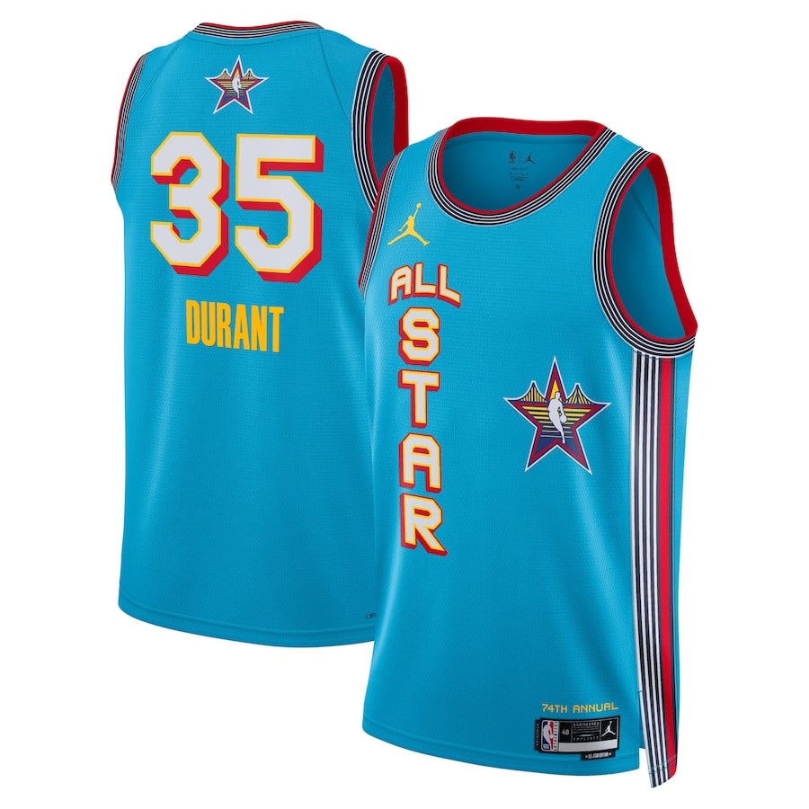 Kevin Durant 35 All Star 2025 Swingma Unisex Light Blue NBA Jersey Unisex