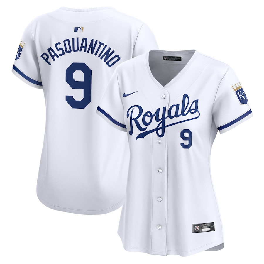 Vinnie Pasquantino 9 Kansas City Royals Home Limited Player White MLB Jersey Women's