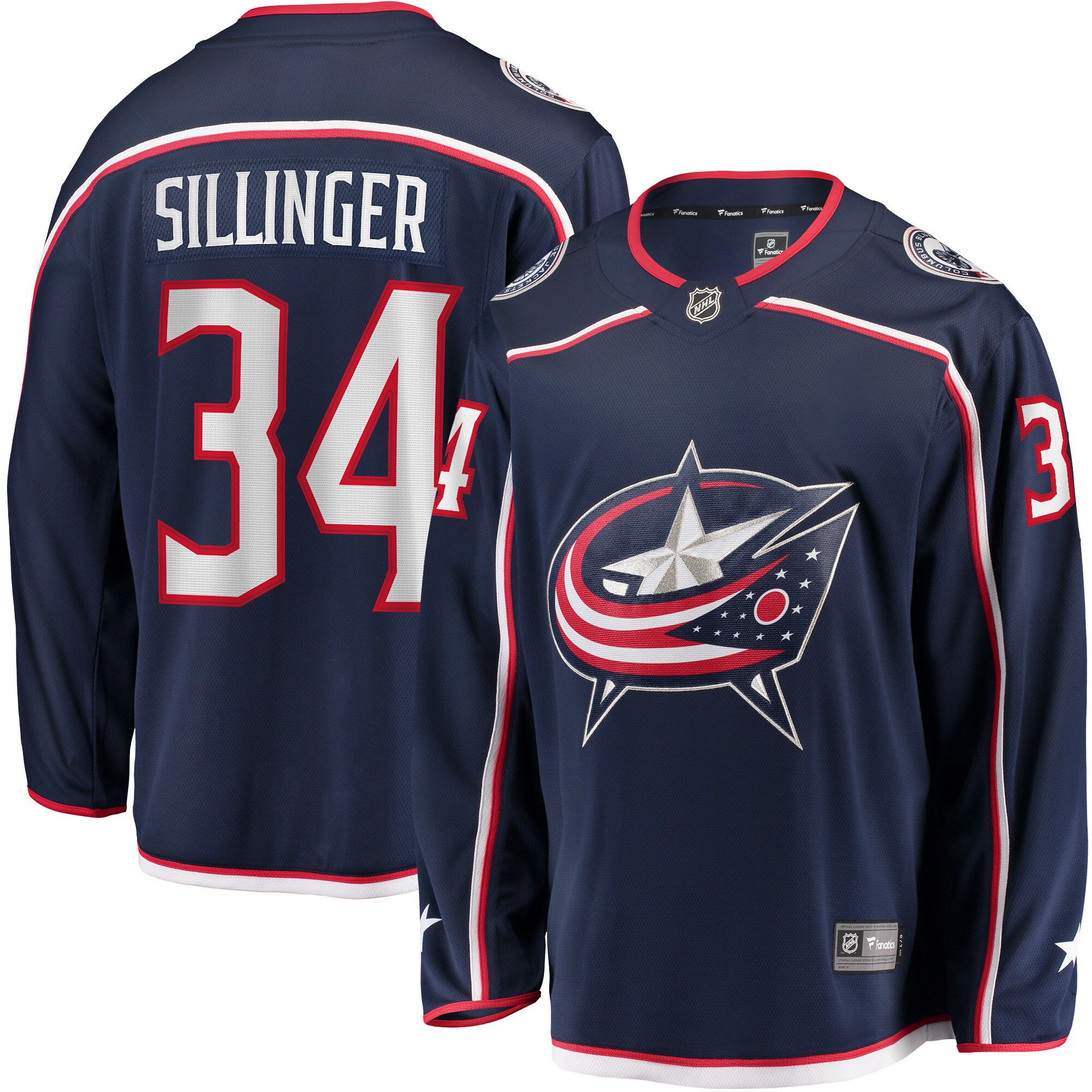 Columbus Blue Jackets Cole Sillinger Navy Home Breakaway Player NHL Jersey Men's