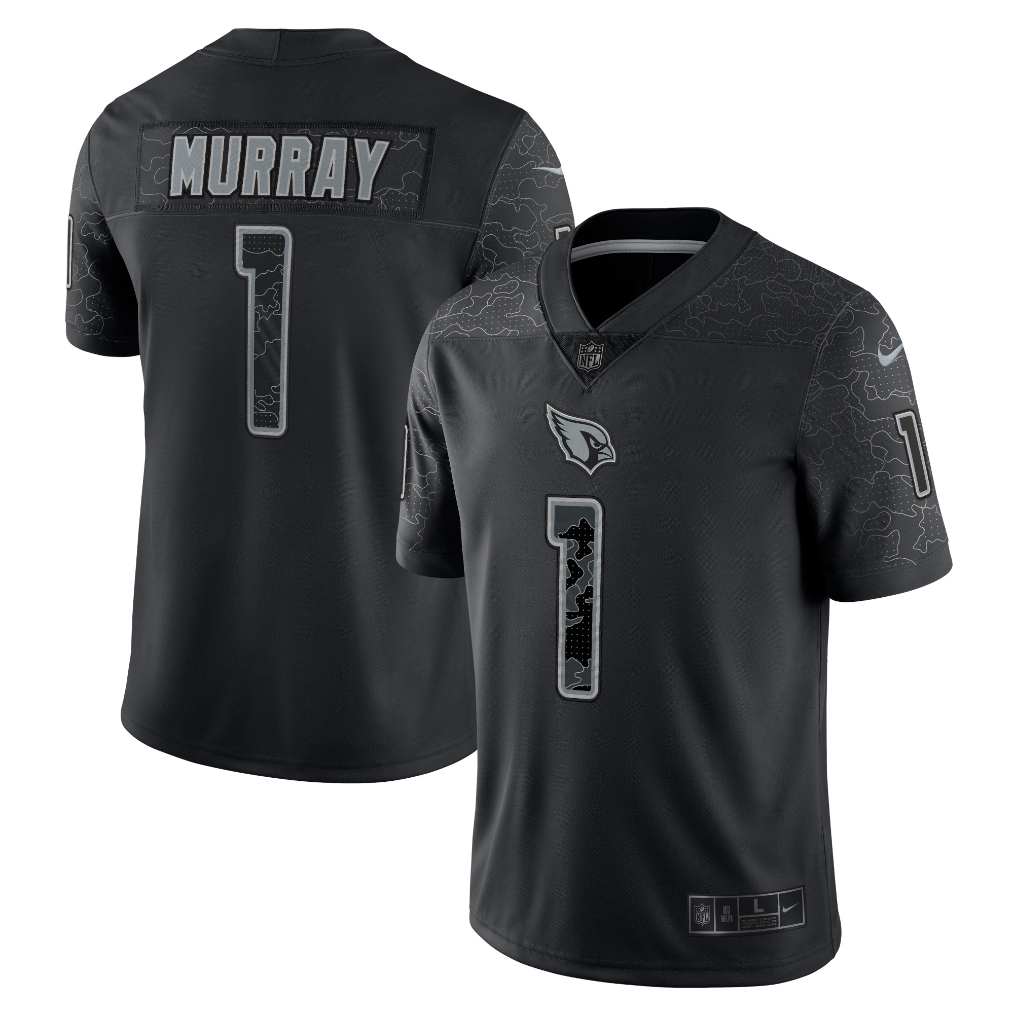Arizona Cardinals Kyler Murray Black RFLCTV Limited NFL Jersey Men's