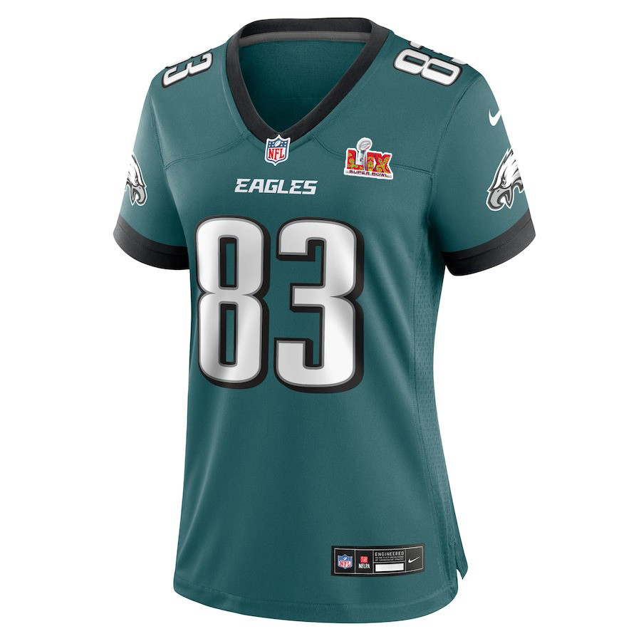 Jahan Dotson #83 Philadelphia Eagles Super Bowl LIX Midnight Green NFL Jersey Women's