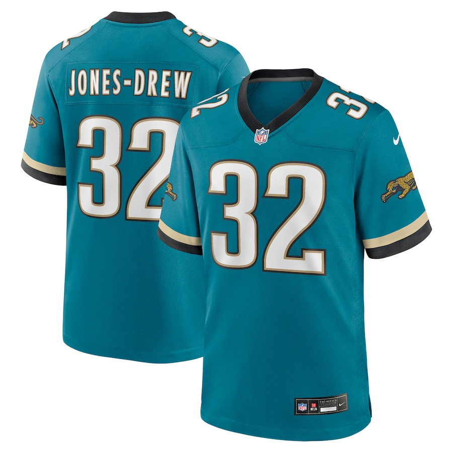 Maurice Jones-Drew 32 Jacksonville Jaguars Prowler Throwback Player Game Teal NFL Jersey Men's