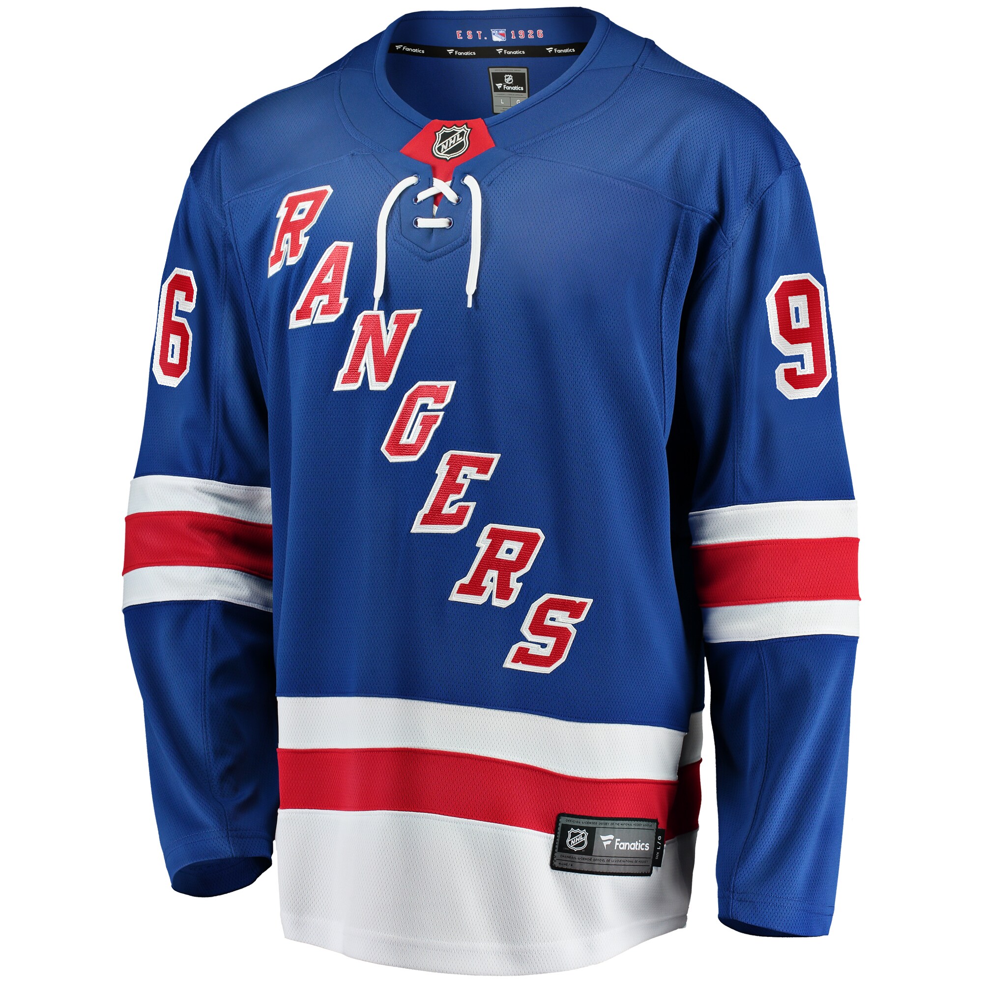 New York Rangers Jack Roslovic Blue Home Premier Breakaway Player NHL Jersey Men's