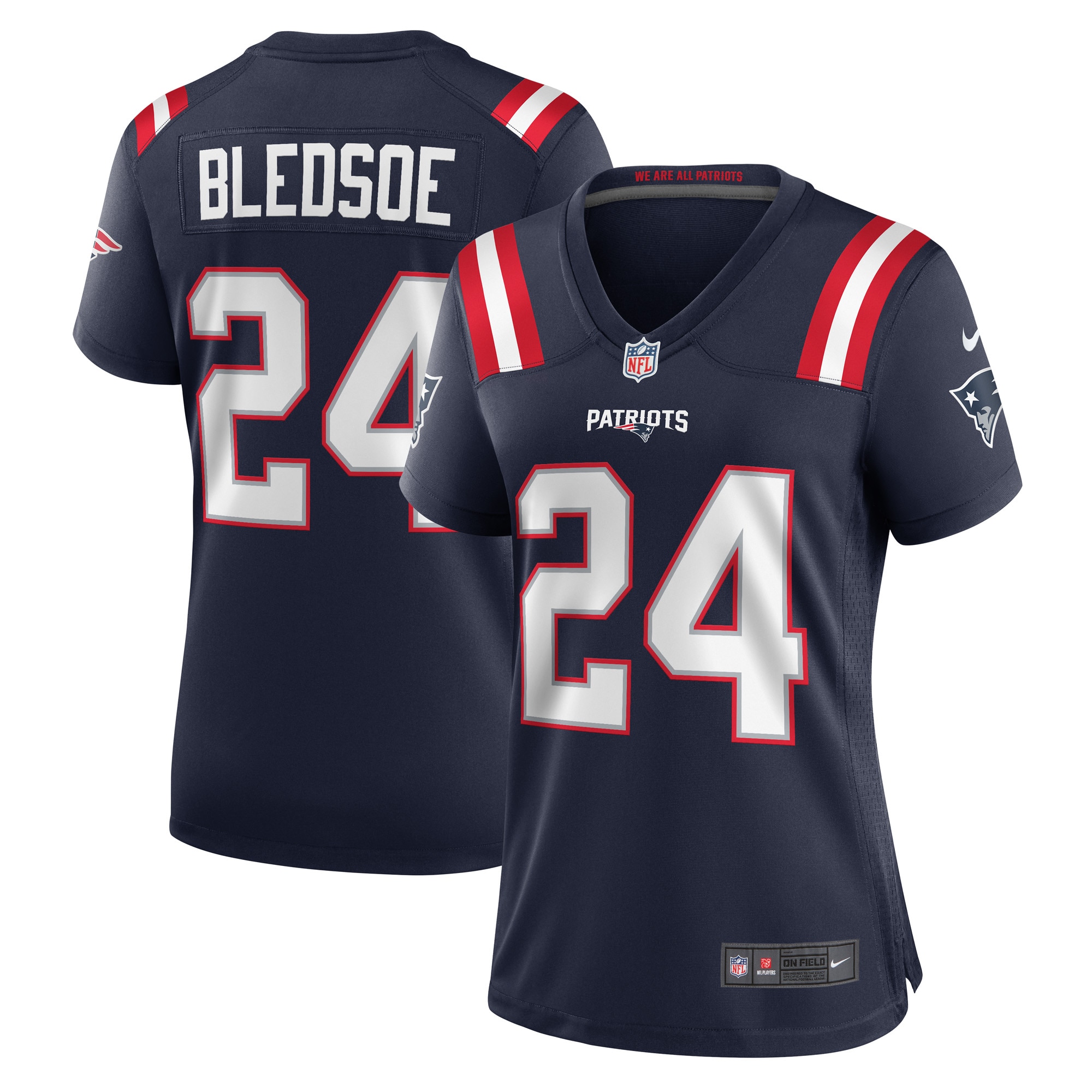 New England Patriots Joshuah Bledsoe Navy Game Player NFL Jersey Women's