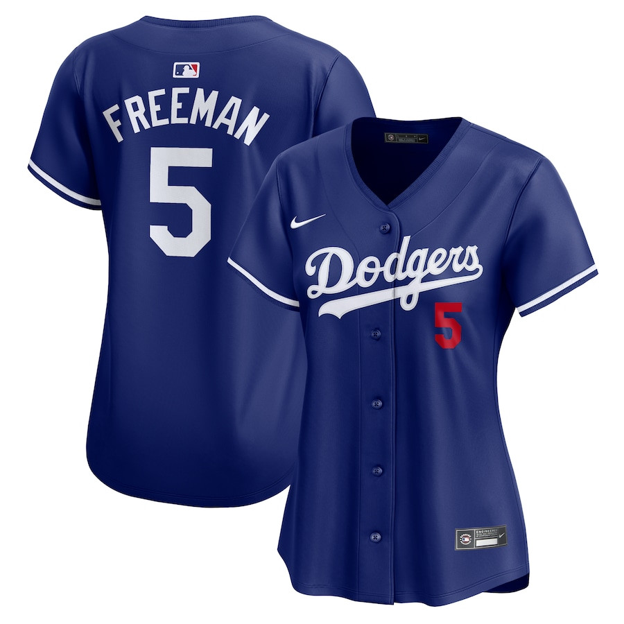 Freddie Freeman 5 Los Angeles Dodgers Alternate Limited Royal MLB Jersey Women's