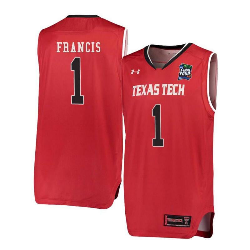 Under Armour 1 Brandone Francis Red Texas Tech Red Raiders NCAA Jersey Men's