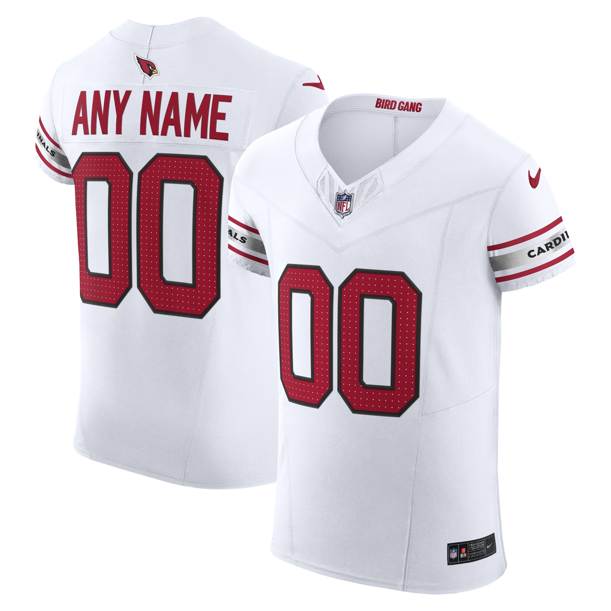 Arizona Cardinals White Vapor F.U.S.E. Elite Custom NFL Jersey Men's