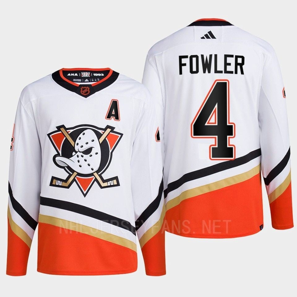 Anaheim Ducks 2022 Reverse Retro 2.0 Cam Fowler 4 White Primegreen NHL Jersey Men's