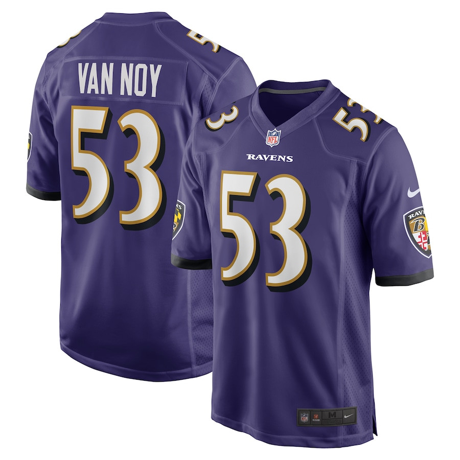 Kyle Van Noy 53 Baltimore Ravens Team Game Purple NFL Jersey Men's
