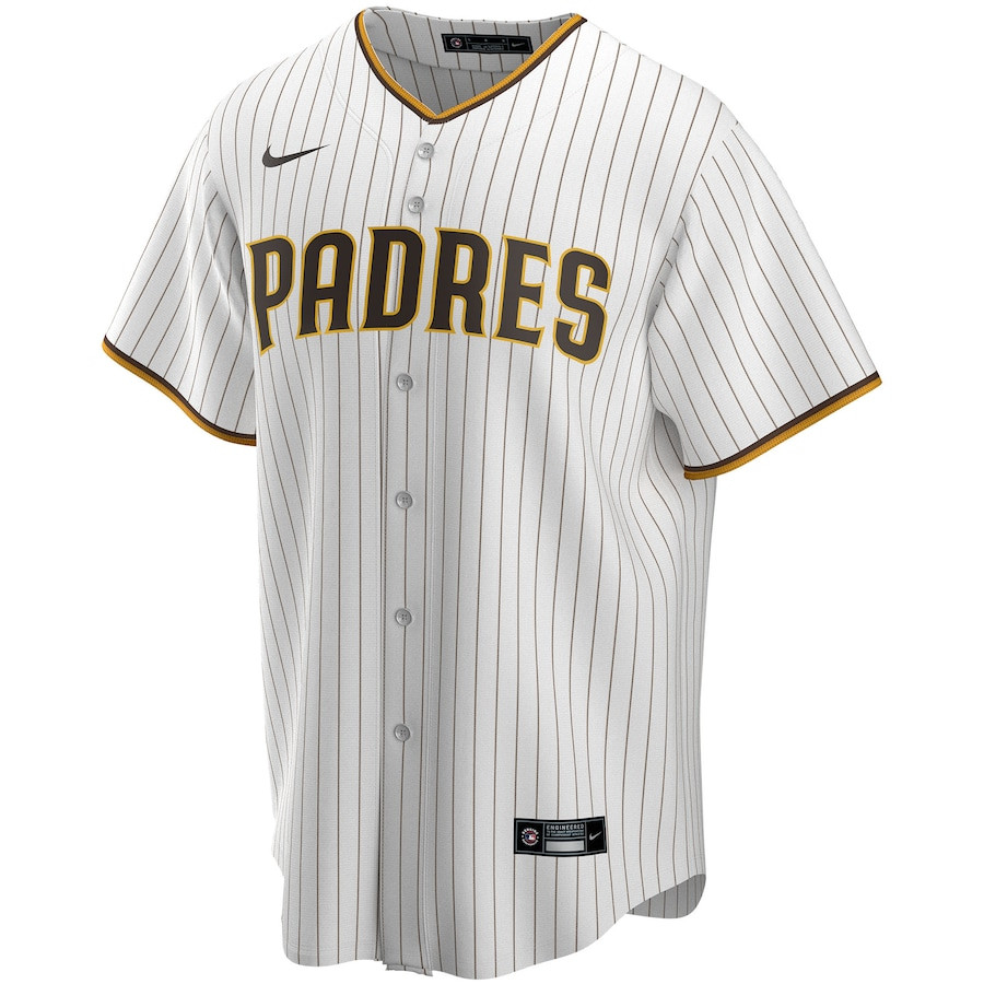 San Diego Padres Custom Home White MLB Jersey Men's