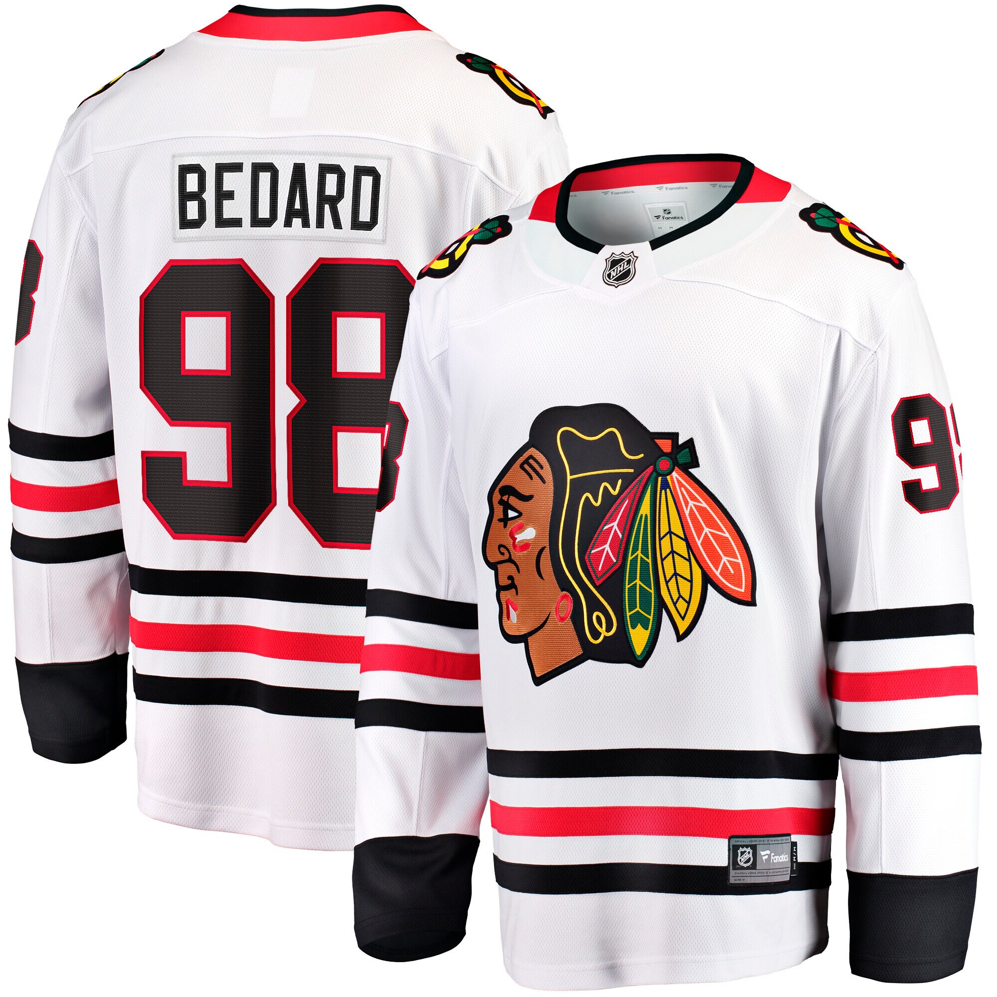 Chicago Blackhawks Connor Bedard White Away Premier Breakaway Player NHL Jersey Men's