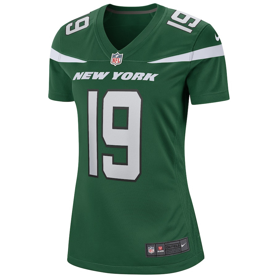 Keyshawn Johnson 19 New York Jets Game Retired Gotham Green NFL Jersey Women's