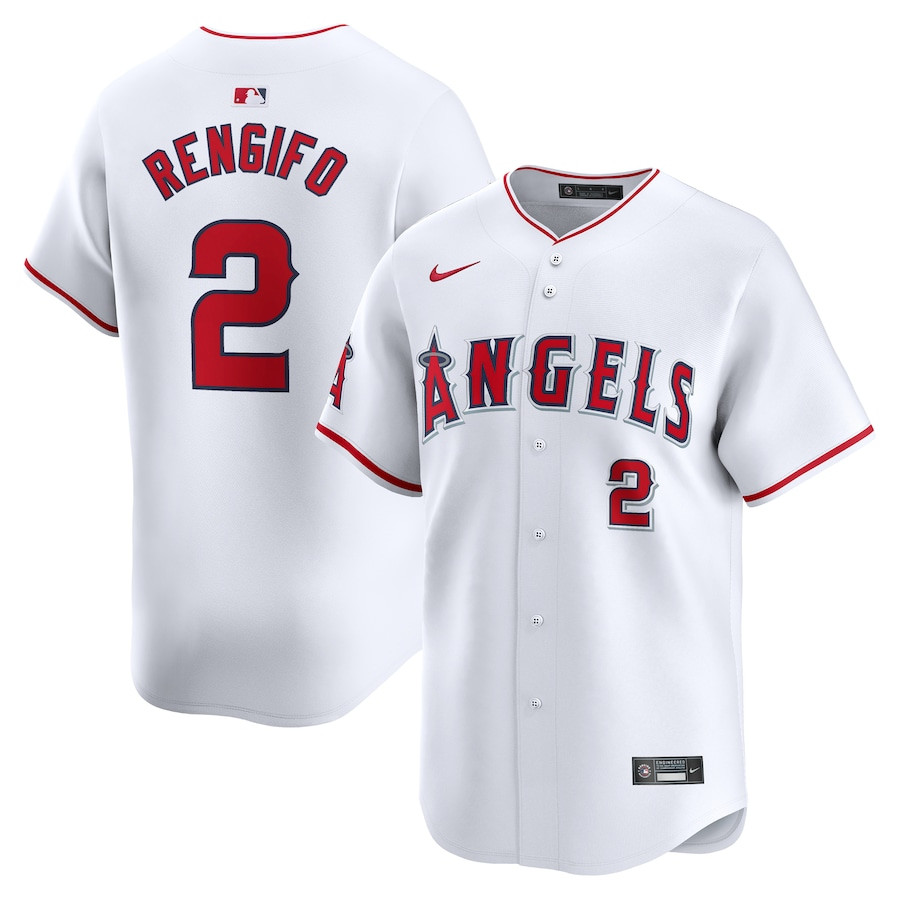Luis Rengifo 2 Los Angeles Angels Home Limited Player White MLB Jersey Men's