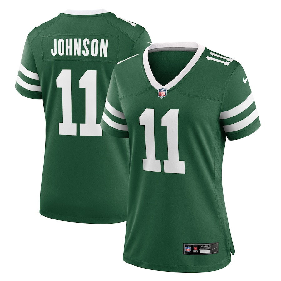 Jermaine Johnson 11 New York Jets Team Game Legacy Green NFL Jersey Women's