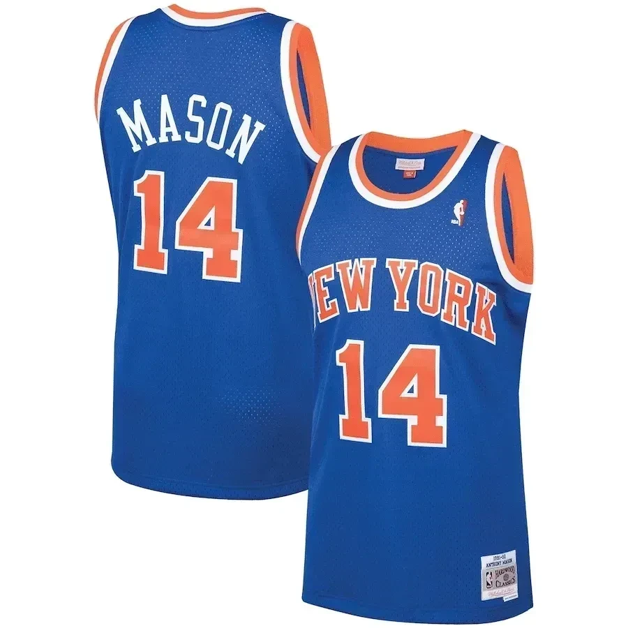 Anthony Mason New York Knicks Mitchell Ness 1991-92 Hardwood Classics Swingman Blue NBA Jersey Men's