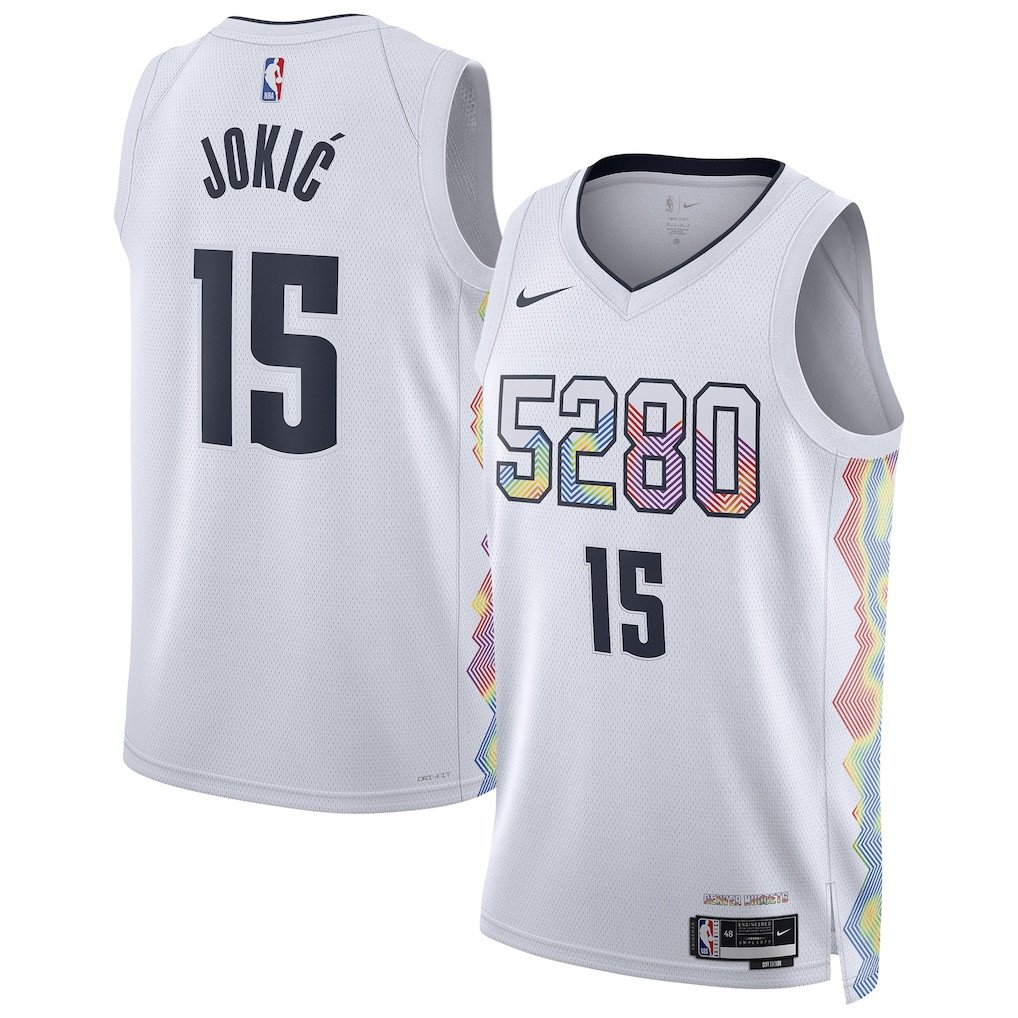 Nikola Joki? 15 Denver Nuggets Unisex 2024/25 Swingman Player City Editio White NBA Jersey Unisex