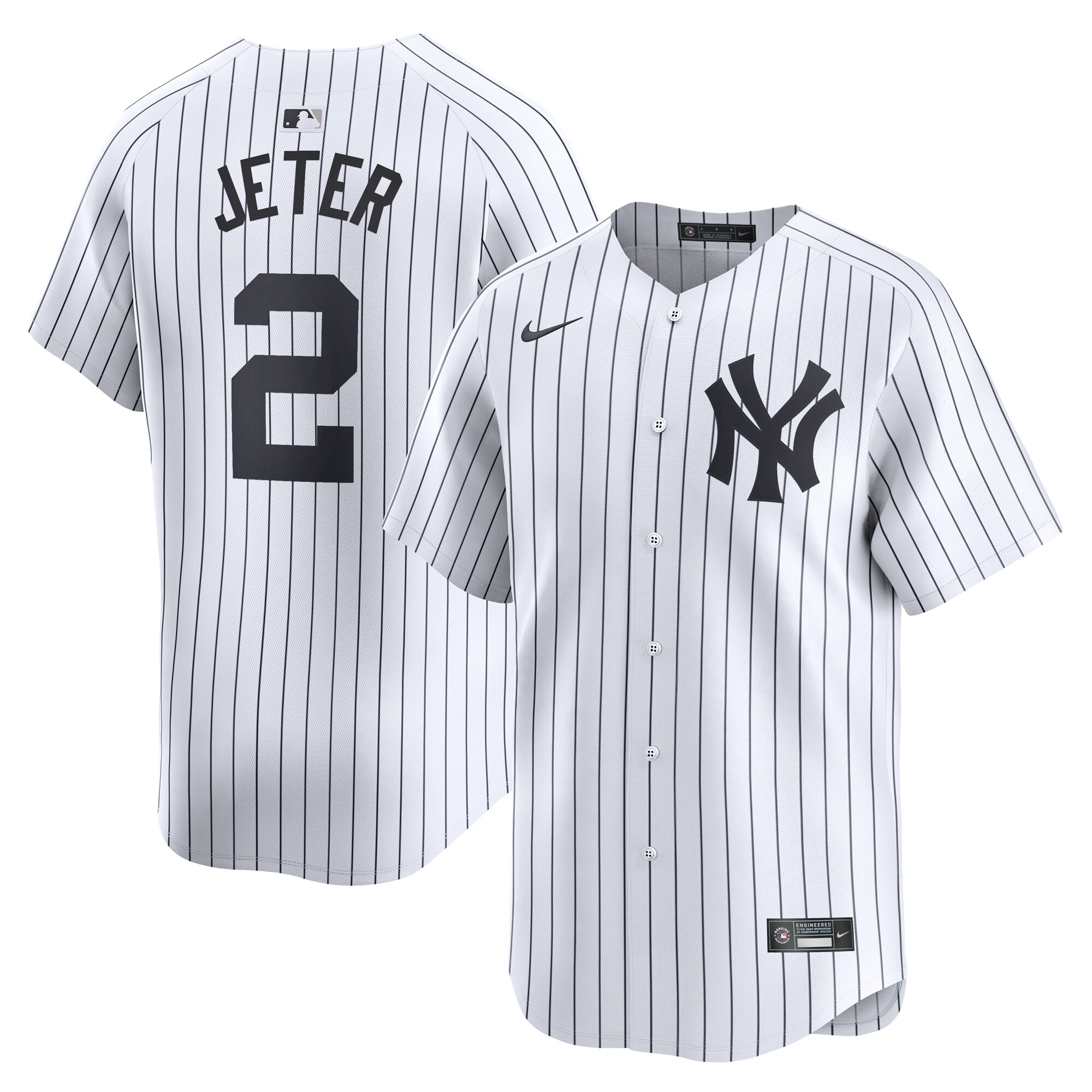 New York Yankees Derek Jeter White Home Limited Player MLB Jersey Men's
