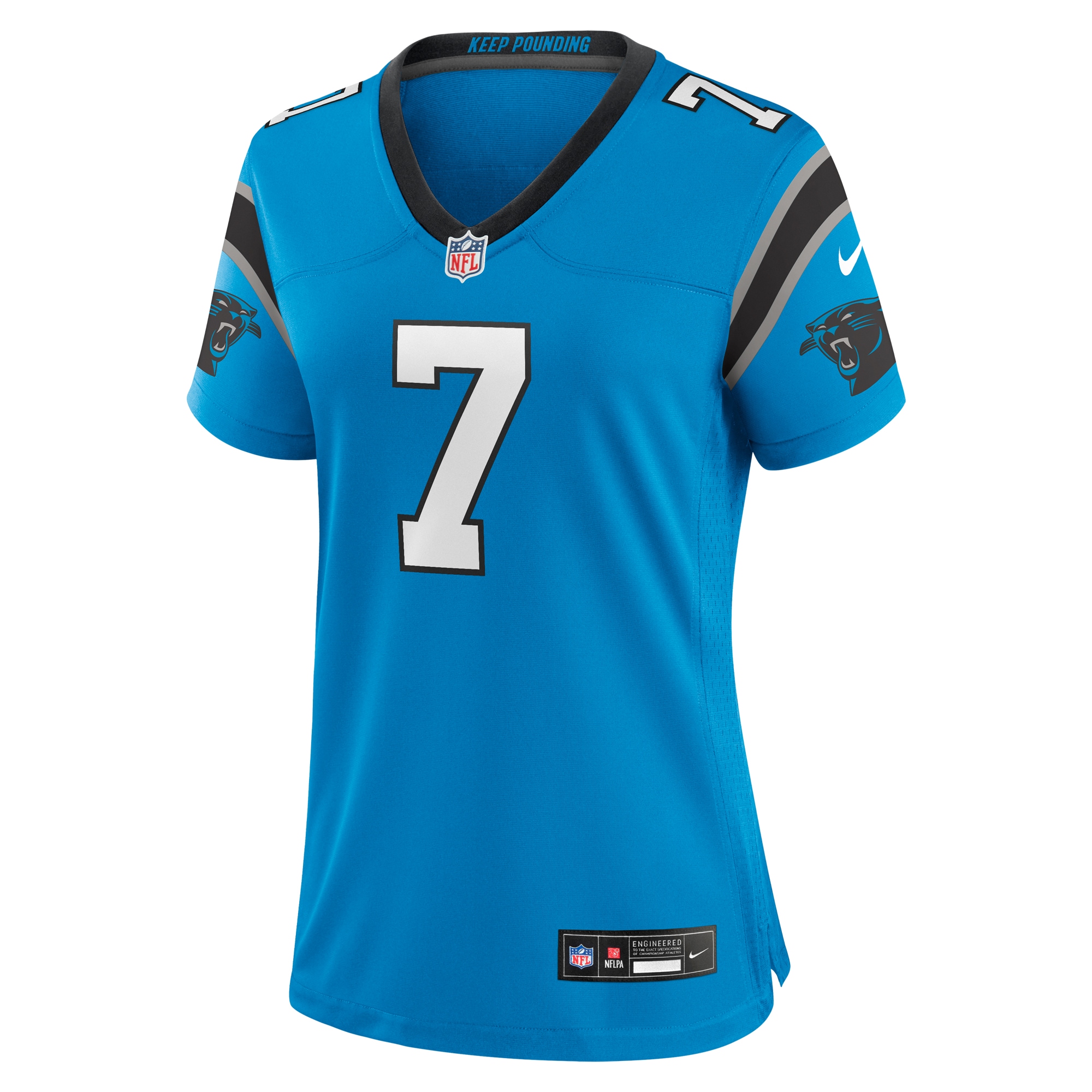 Carolina Panthers Jadeveon Clowney Blue Alternate Game NFL Jersey Women's