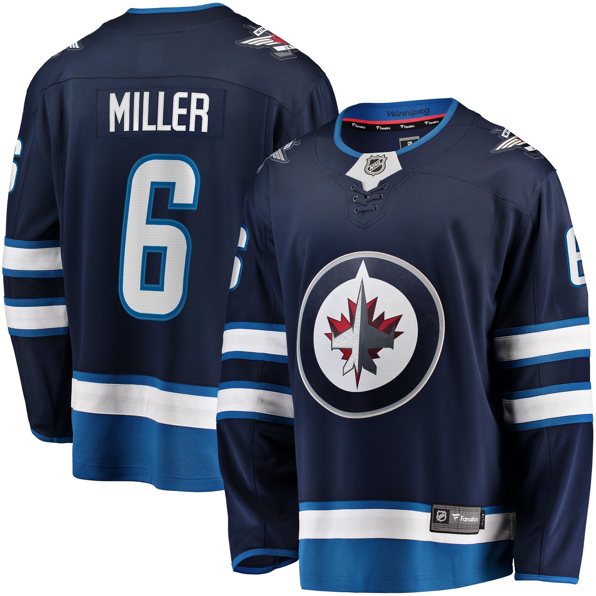 Winnipeg Jets Colin Miller Navy Home Premier Breakaway Player NHL Jersey Men's