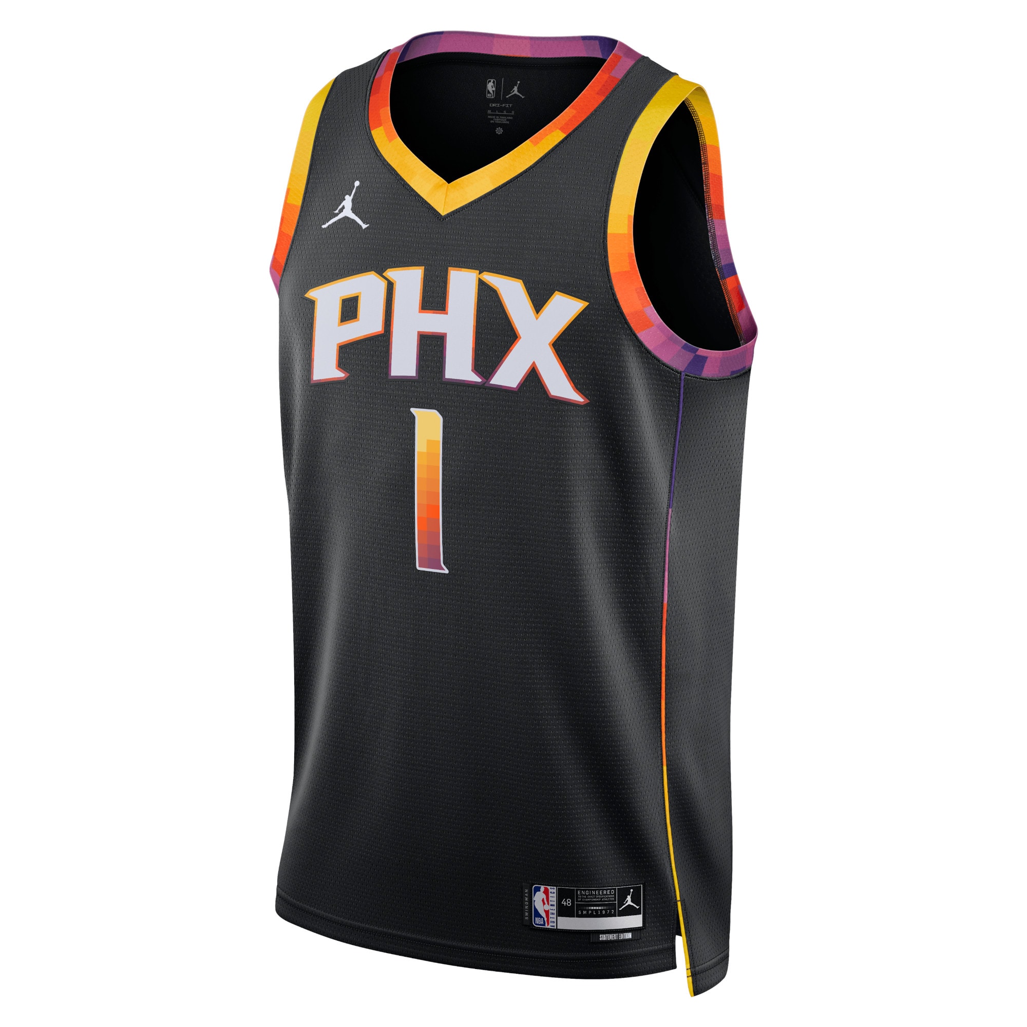Phoenix Suns Jordan Statement Edition Swingman Black Devin Booke Unisex NBA Jersey Unisex