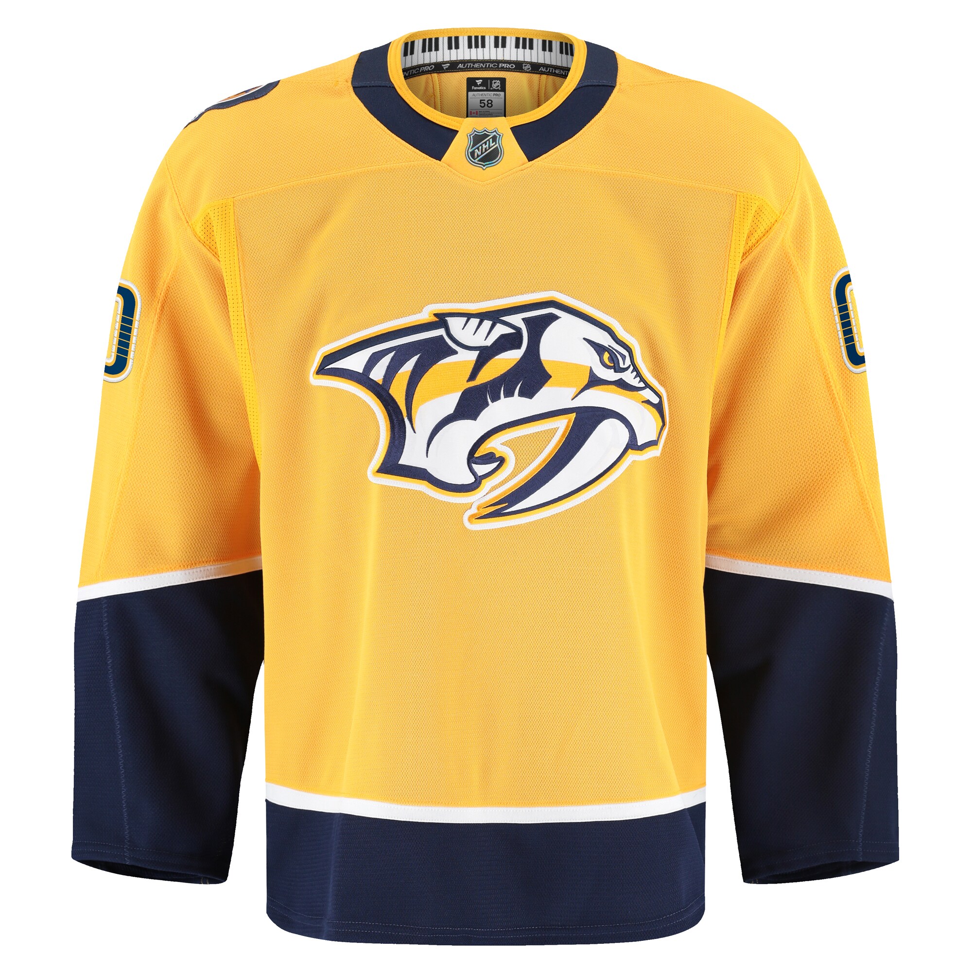 Nashville Predators Gold Home Pro Custom NHL Jersey Men's