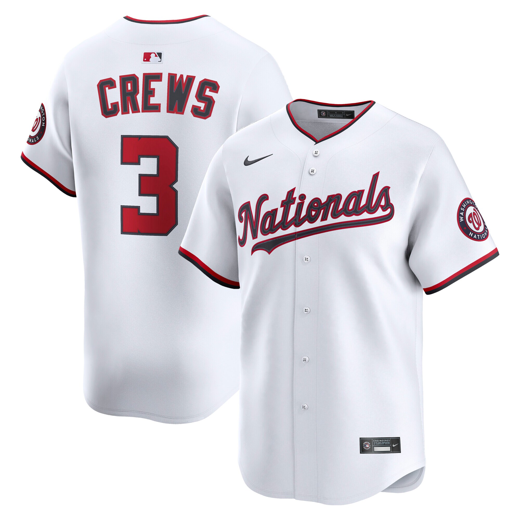 Washington Nationals Dylan Crews White Alternate Limited Player MLB Jersey Men's