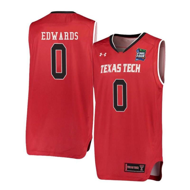 Under Armour 0 Kyler Edwards Red Texas Tech Red Raiders NCAA Jersey Men's