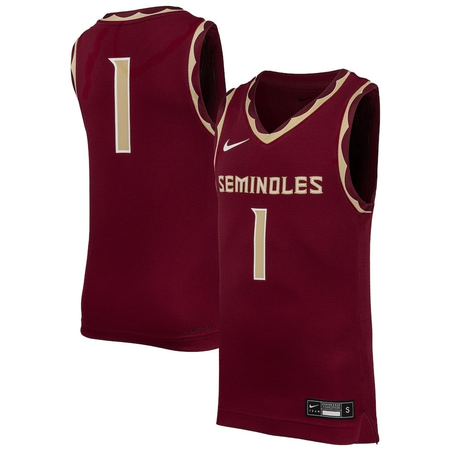 Florida State Seminoles Garnet #1 NCAA Jersey Men's