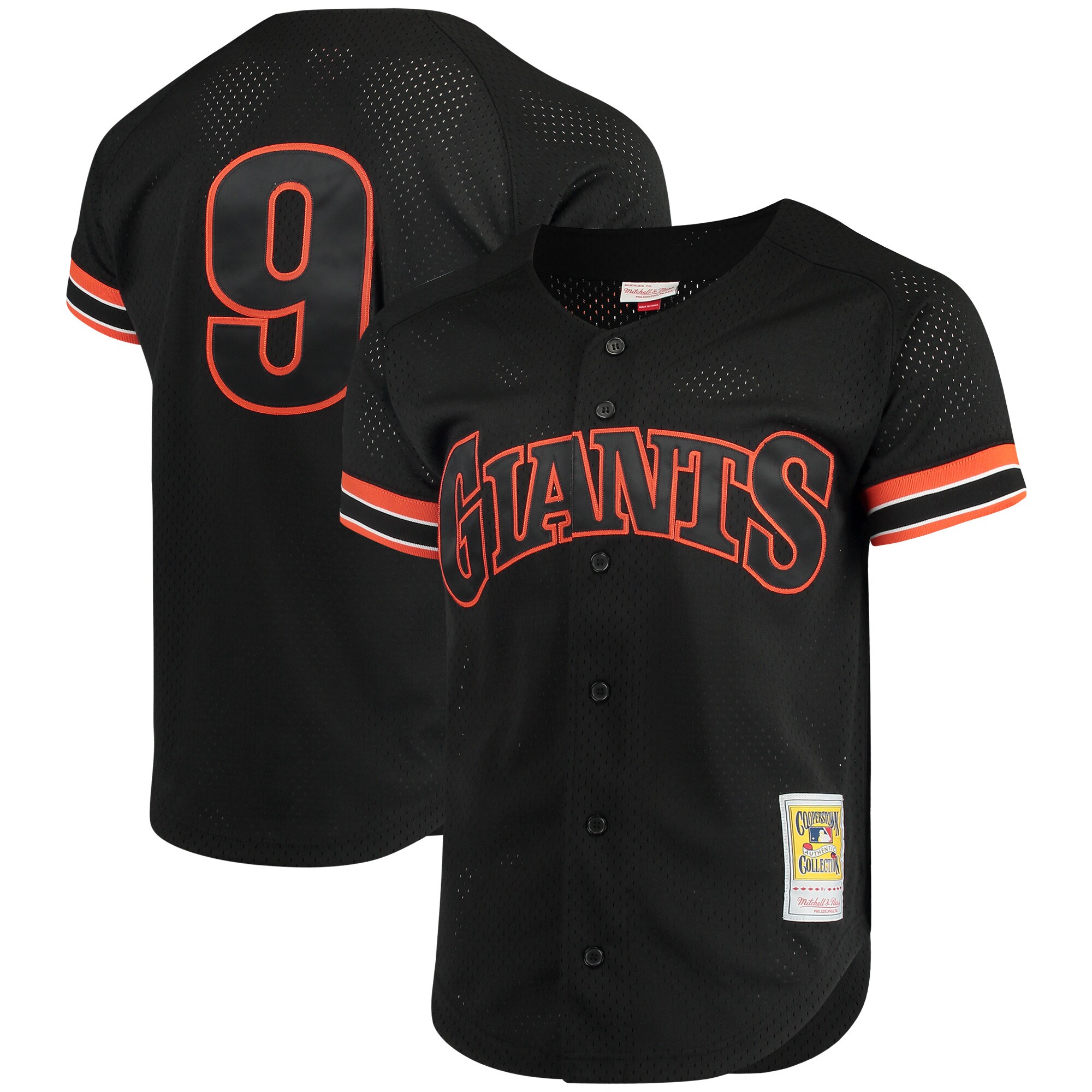 San Francisco Giants Matt Williams Mitchell Ness Black Cooperstown Collection Mesh Batting Practice Button-Up MLB Jersey Men's