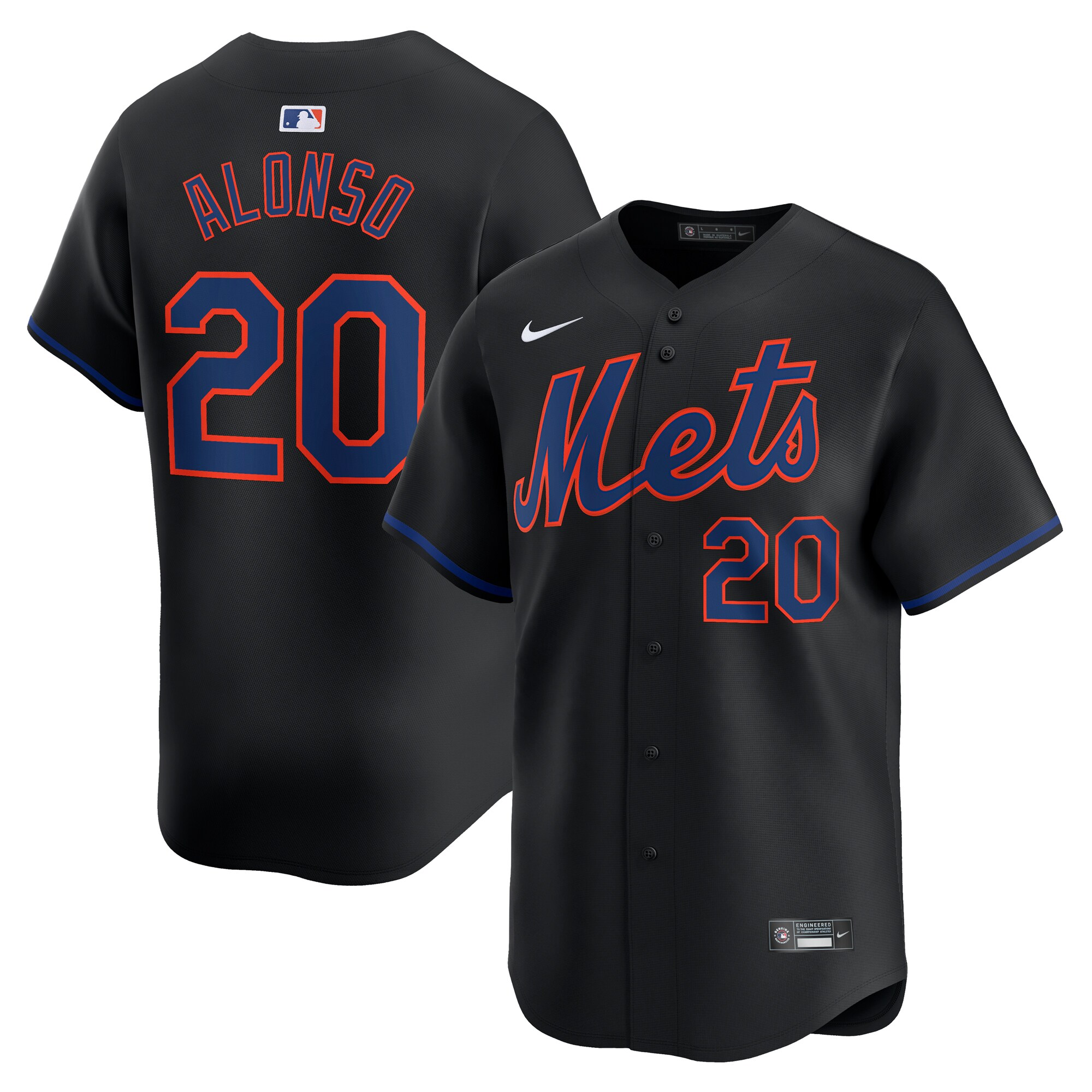 New York Mets Pete Alonso Black Alternate Limited Player MLB Jersey Men's