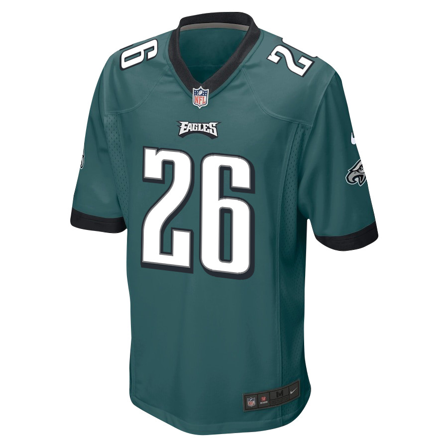Saquon Barkley 26 Philadelphia Eagles Game Midnight Green NFL Jersey Men's