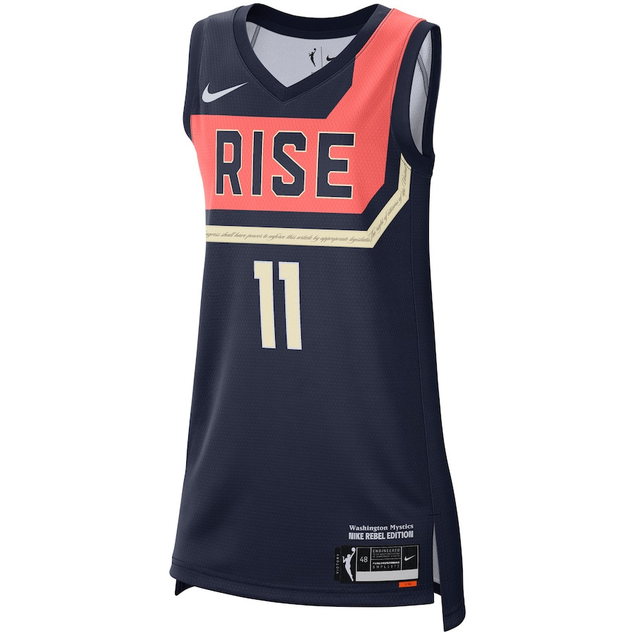 Elena Delle Donne 11 Washington Mystics Rebel Edition Navy NBA Jersey Men's