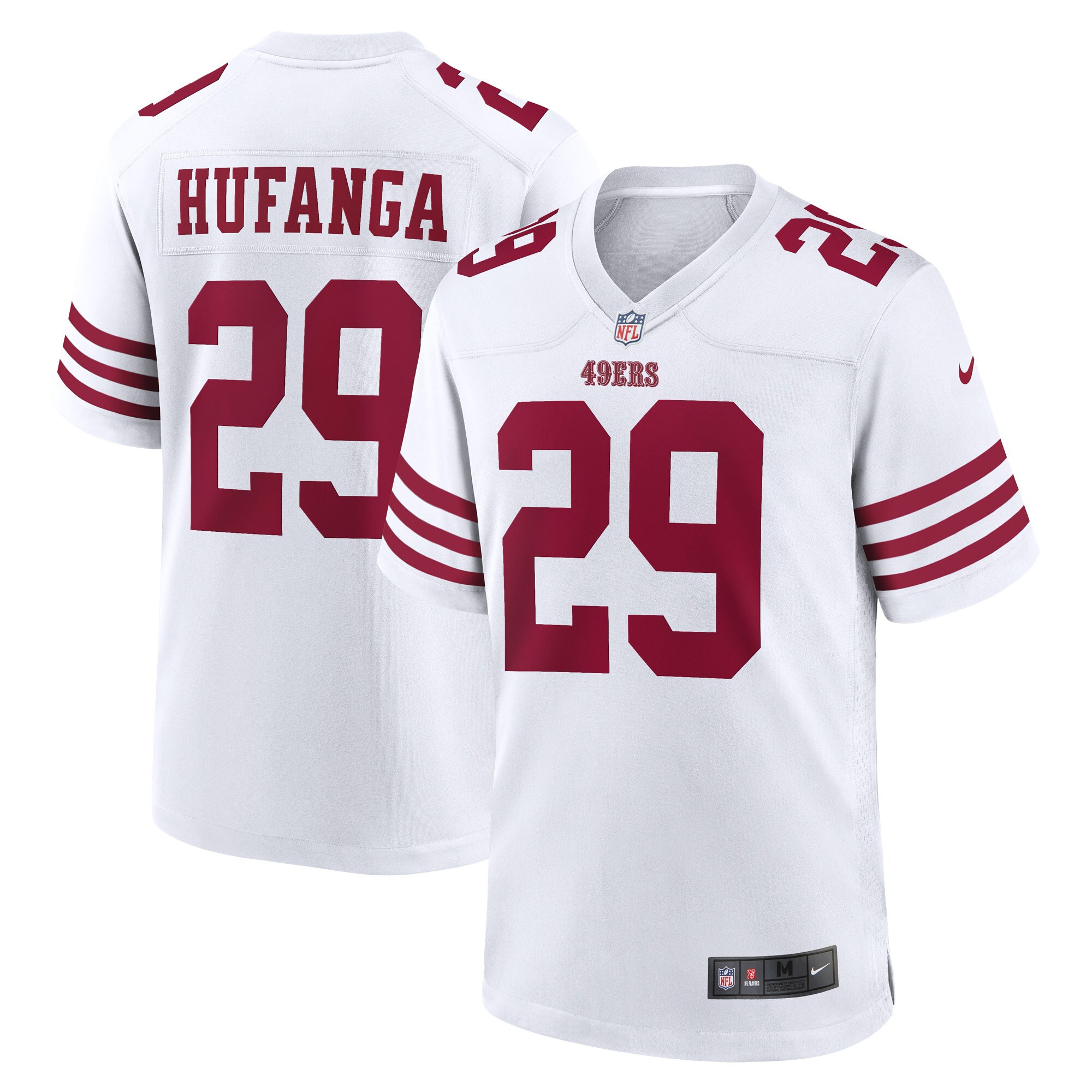 San Francisco 49ers Talanoa Hufanga White Away Game Player NFL Jersey Men's