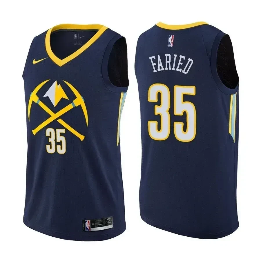 Denver Nuggets Kenneth Faried 35 City Edition Navy NBA Jersey Men's