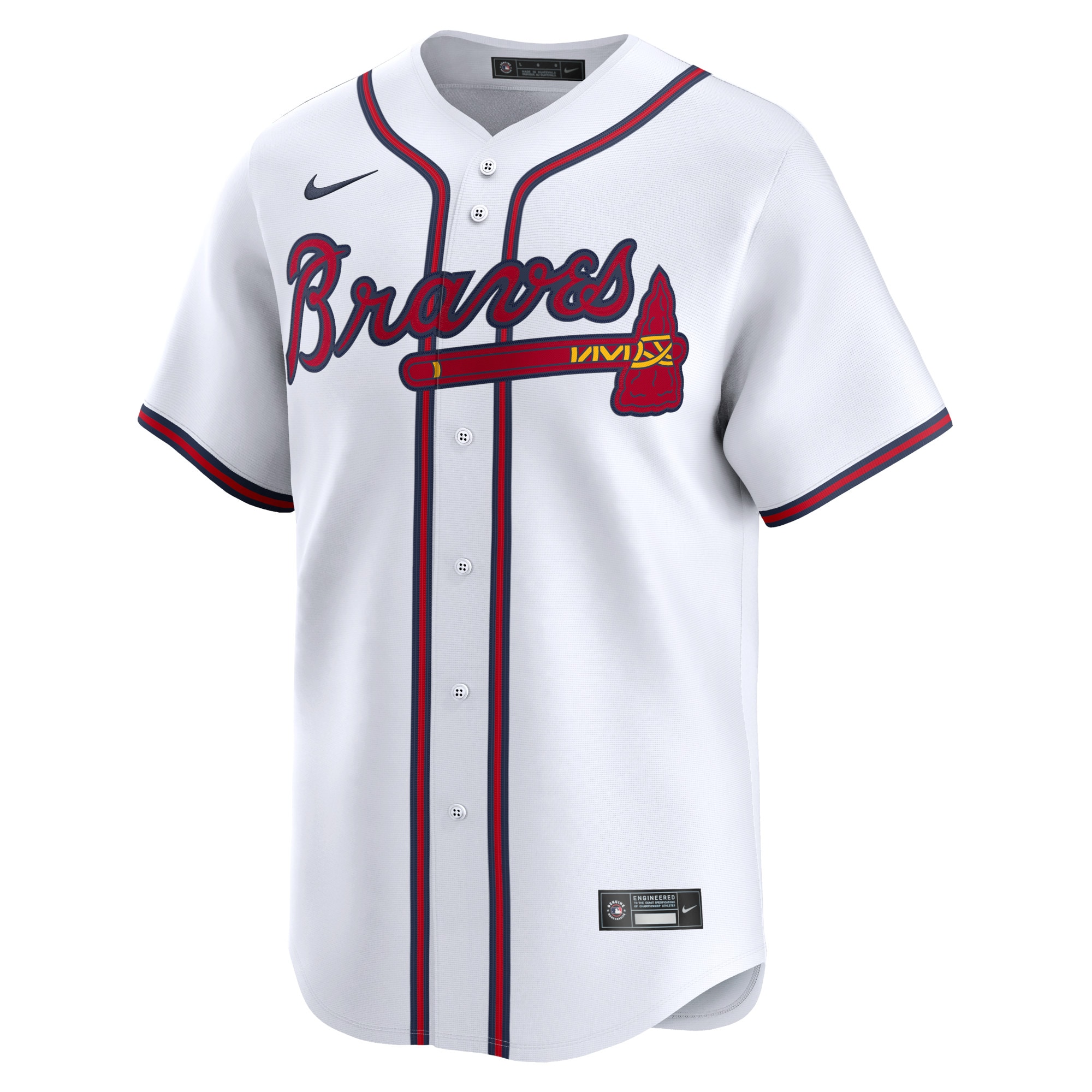 Atlanta Braves Ozzie Albies White Home Limited Player MLB Jersey Men's