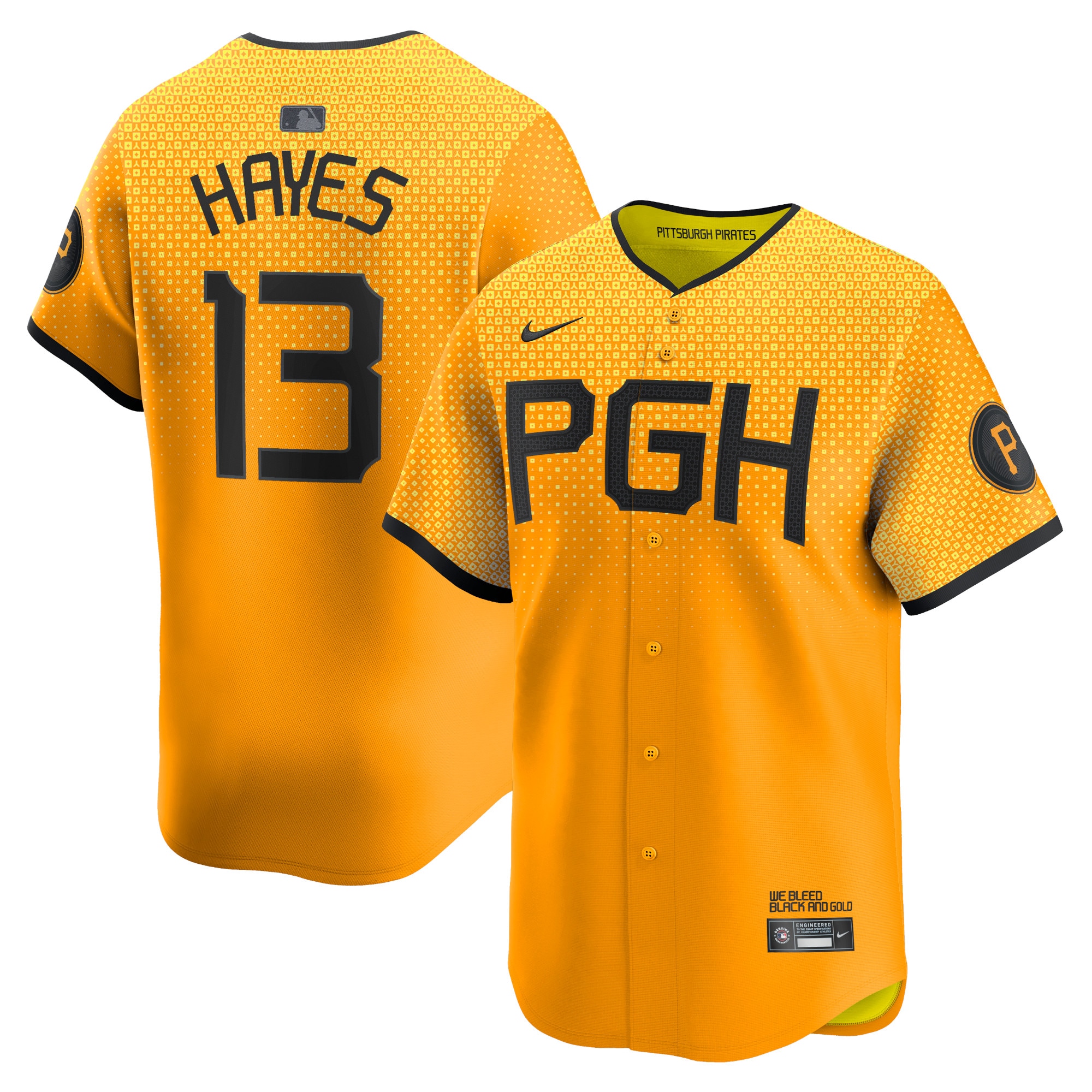 Pittsburgh Pirates Ke'Bryan Hayes Gold City Connect Limited Player MLB Jersey Men's