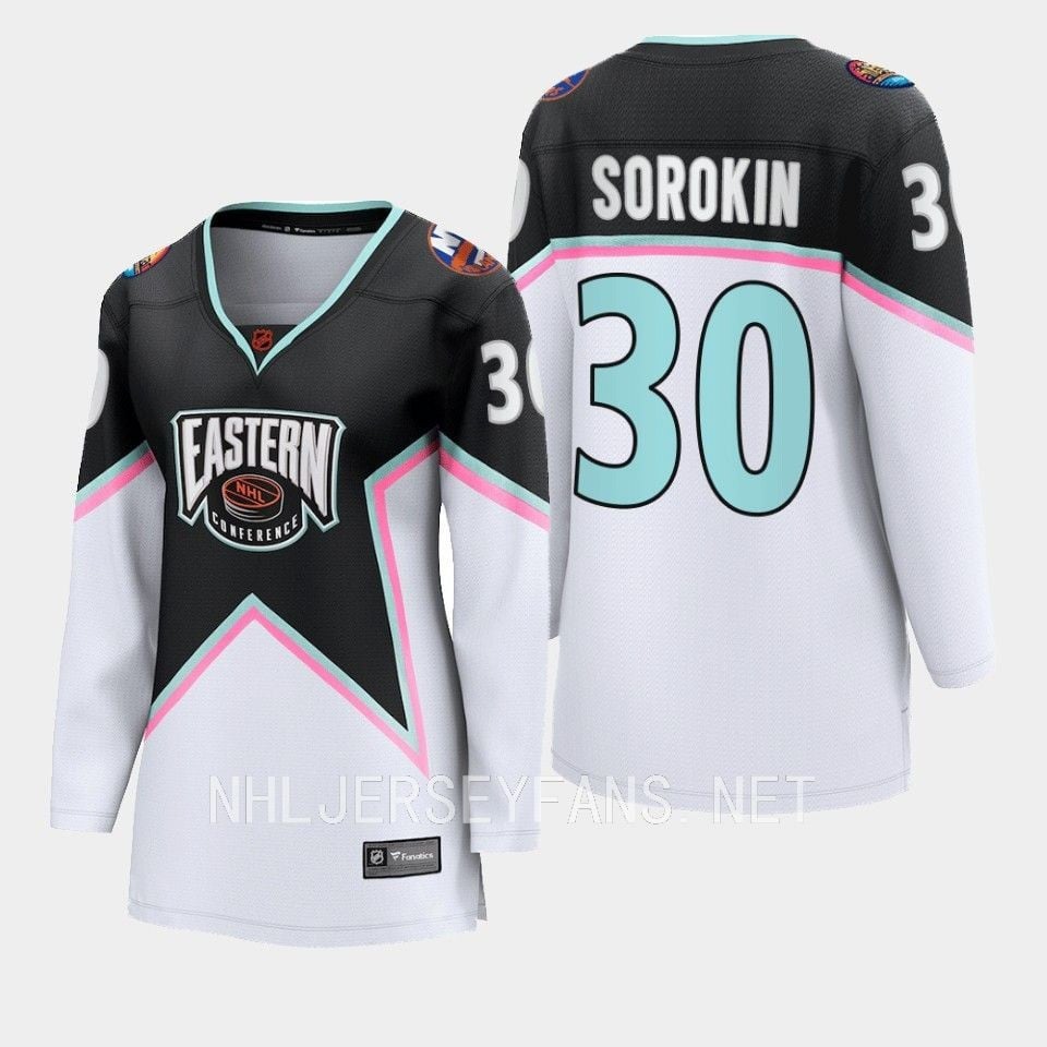 Ilya Sorokin 30 New York Islanders 2023 All Star Game Black Equipment NHL Jersey Men's