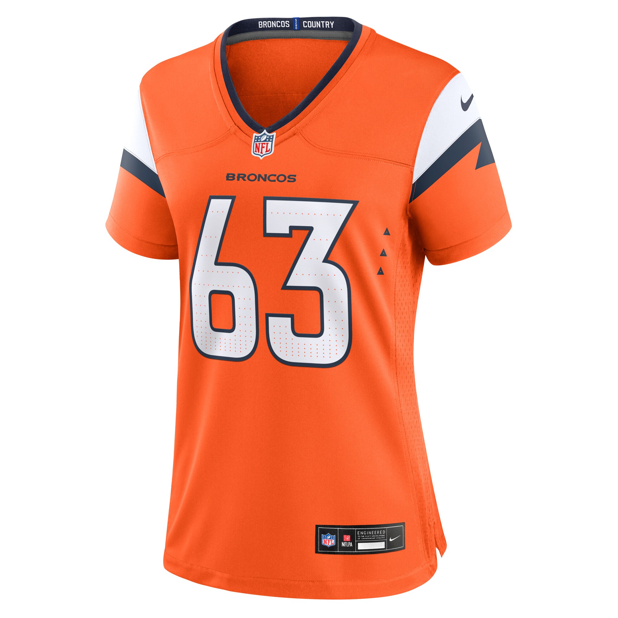 Denver Broncos Alex Palczewski Orange Team Game NFL Jersey Women's